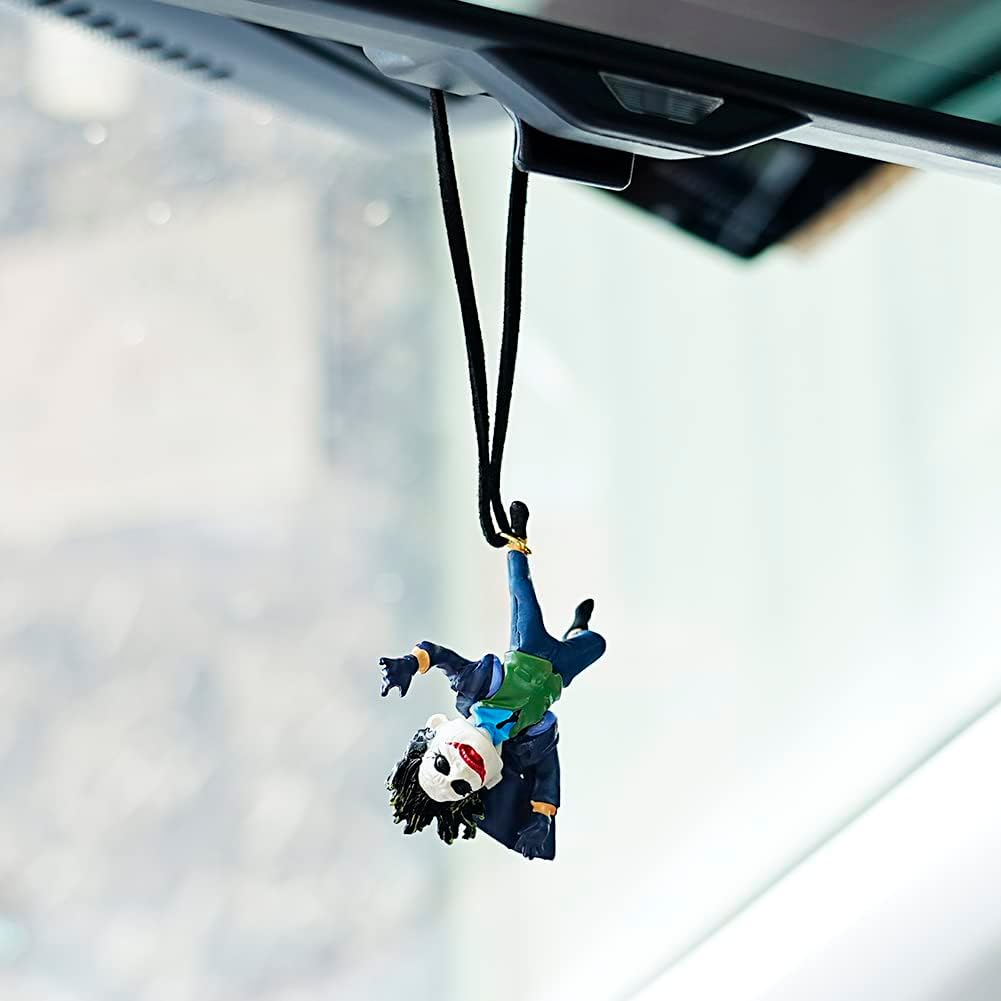 Car Accessories Mirror Hanging - Niedlicher Clown Auto-Anhänger, Kawaii Anime Schaukel-Rückspiegel-Charm,