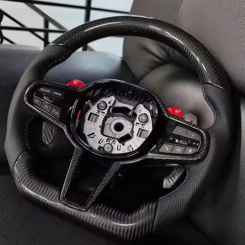 Car Accessories For Steering Wheel - Maßgefertigtes Carbon-Leder-Lenkrad für BMW G20 G87