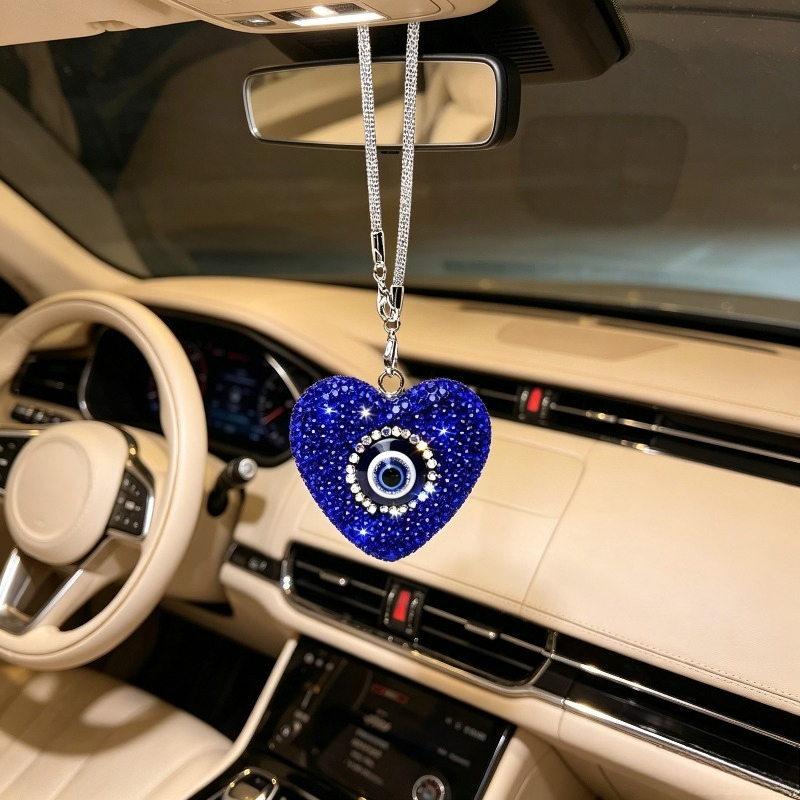 Car Accessories Evil Eye - Auto-Anhänger, kreativer, mit Diamanten eingelegter böser