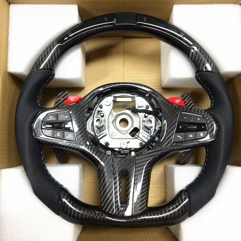 Car Accessories For Steering Wheel - Lenkrad aus Kohlefaser und Leder für
