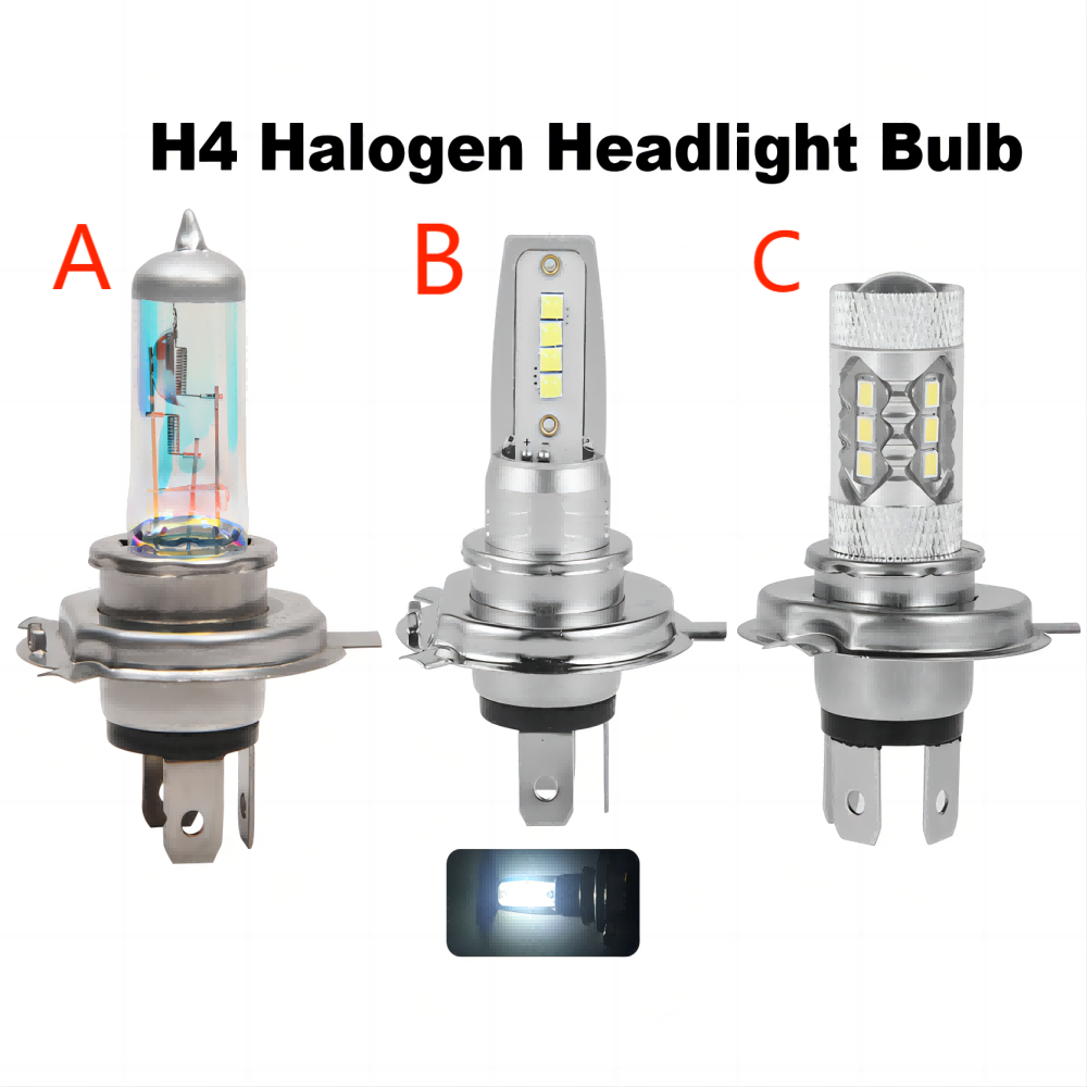 Accessories Car Near - 1/2 Stück H4 Halogen-Scheinwerferlampe für Auto,