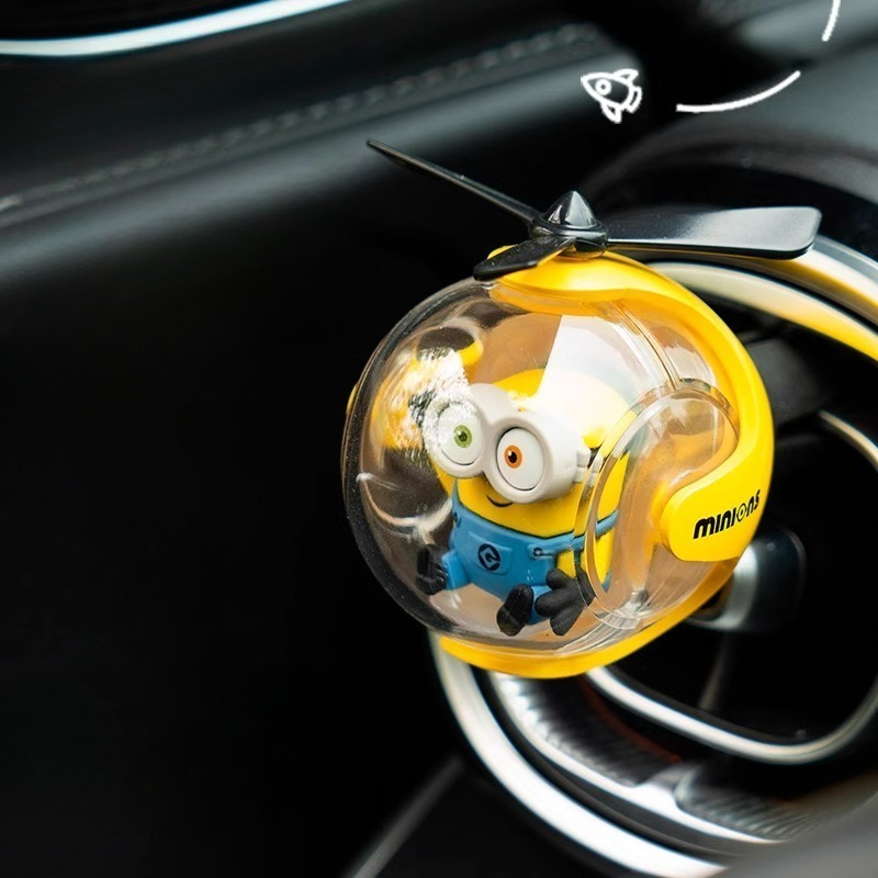 Car Accessories Perfume - Minions Auto-Lufterfrischer, Niedlicher Cartoon-Duftclip für die