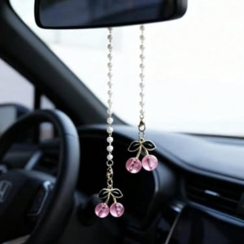 Car Accessories Mirror Hanging - 1 Stück Kirschthemen-Auto-Rückspiegelanhänger, bezauberndes Auto-Innendekor-Accessoire, schönes