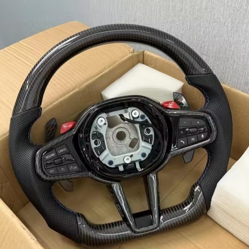 Car Accessories For Steering Wheel - Lenkrad aus Kohlefaser und Leder für