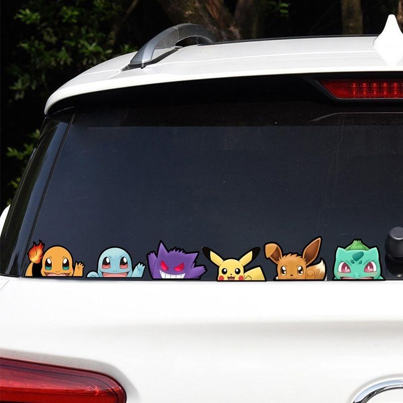 Car Accessories Window - Pokémon-Autofenster-Aufkleber, Pokémon Gengar-Autoaufkleber für die Heckscheibe,