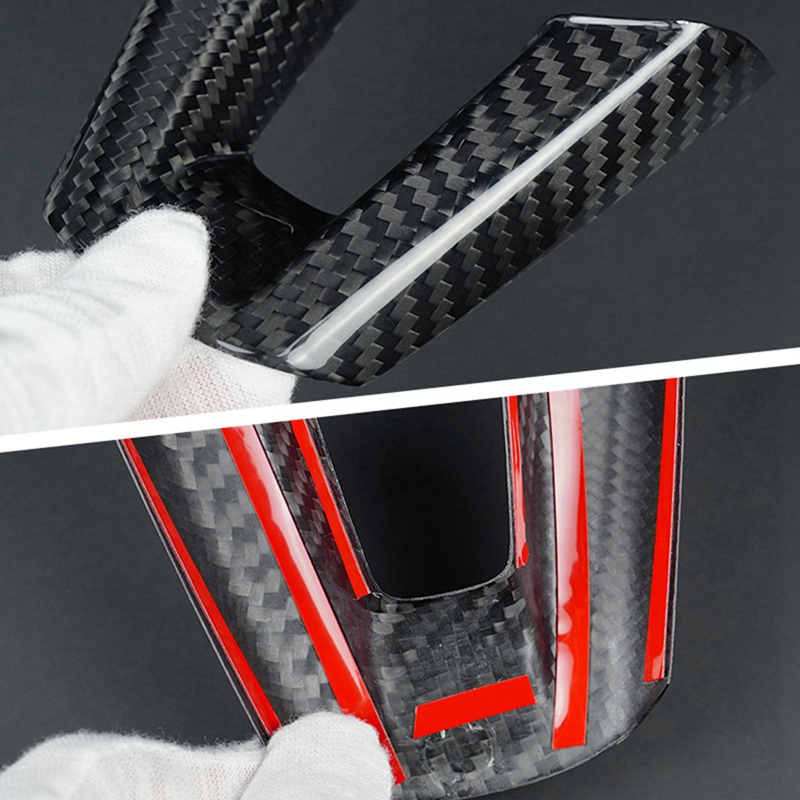 Car Accessories For Steering Wheel - Super Sale Lenkrad-Tastenrahmen Carbon-Faser-Zierleiste Aufkleber für