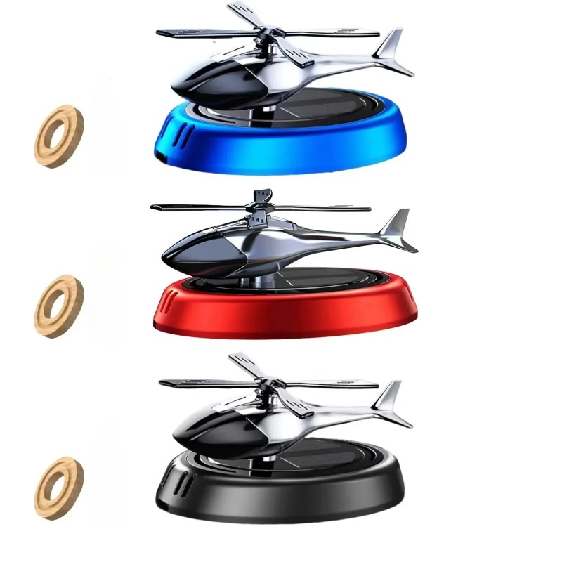 Car Accessories Perfume - Solarbetriebener Helikopter-Auto-Lufterfrischer mit rotierendem Propeller, Auto-Parfüm-Diffusor,