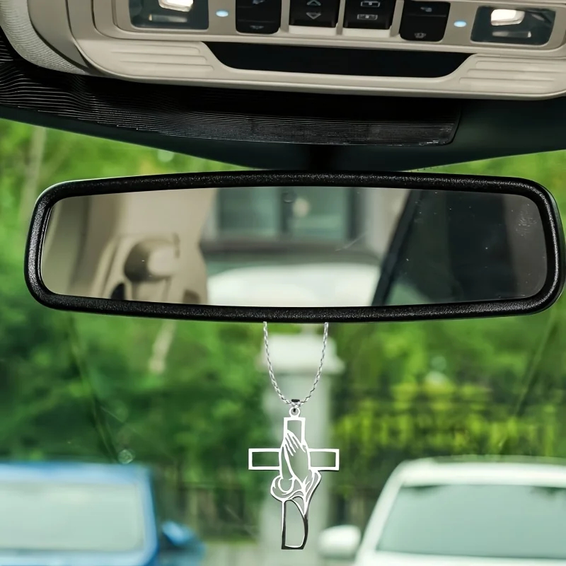 Hohler Gebetshände-Kreuz-Anhän – Car Accessories Mirror Hanging Bewertung und Preis