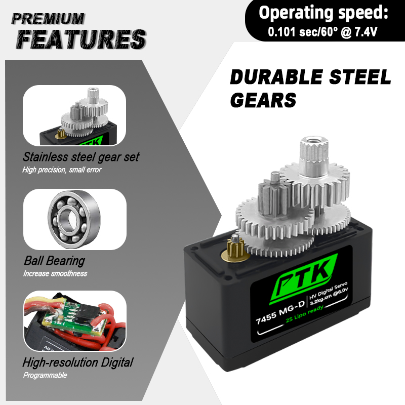 PTK 7455MG-D Servo 12g Digital – D.A.D Car Accessories Bewertung und Preis