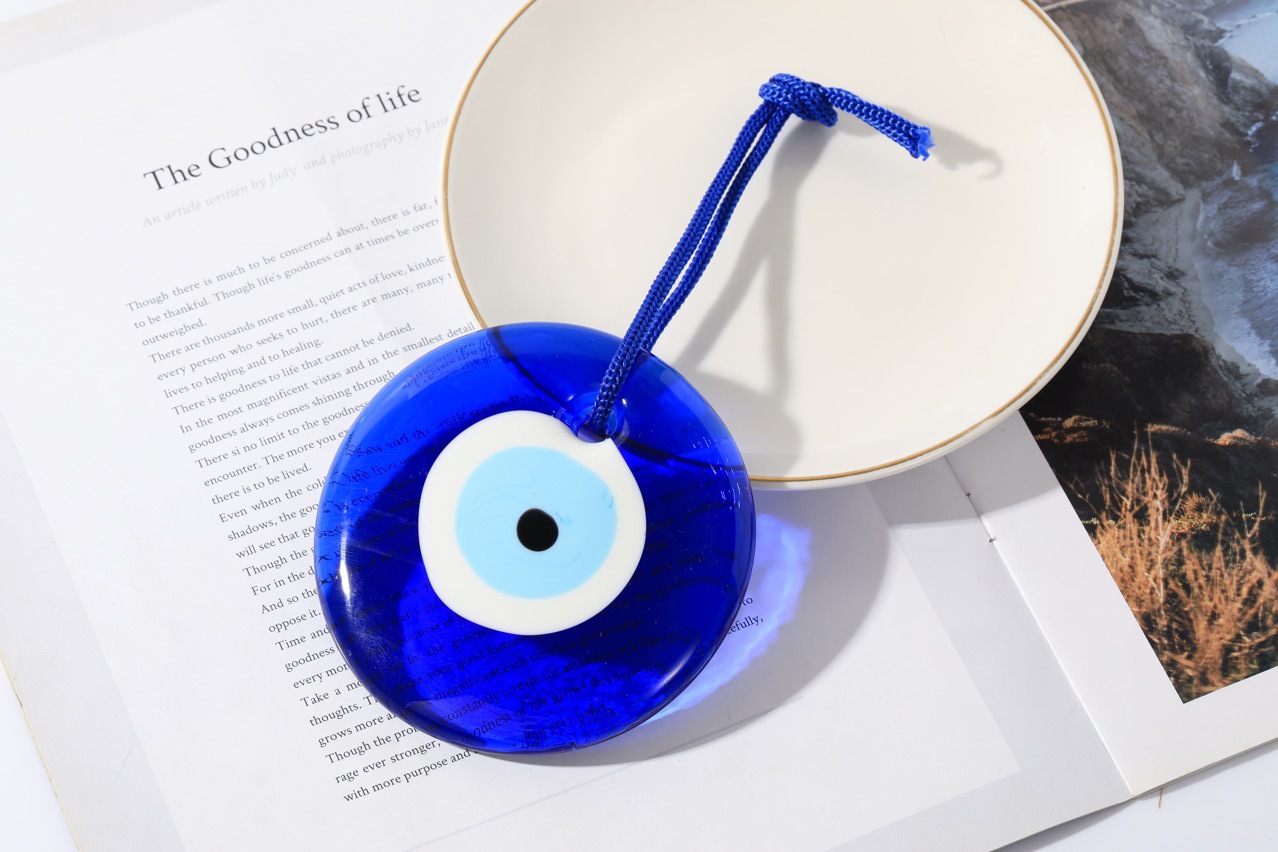 1pc Glück Auge Glas Blau Türki – Car Accessories Evil Eye Bewertung und Preis
