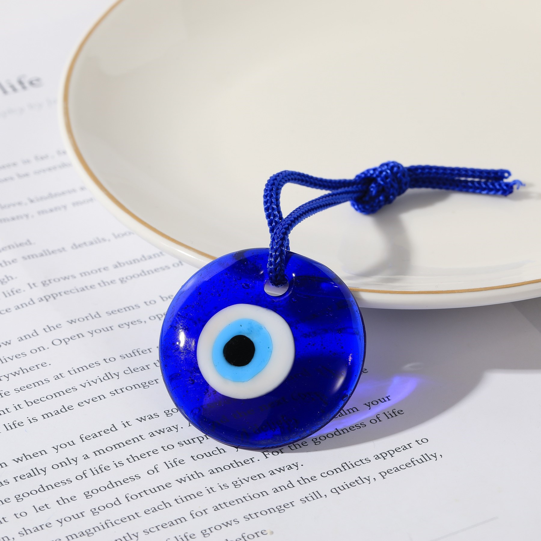 1pc Glück Auge Glas Blau Türki – Car Accessories Evil Eye Bewertung und Preis