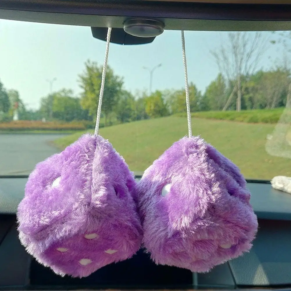 7,5 cm weiche Fuzzy-Würfel für – Car Accessories Mirror Hanging Bewertung und Preis