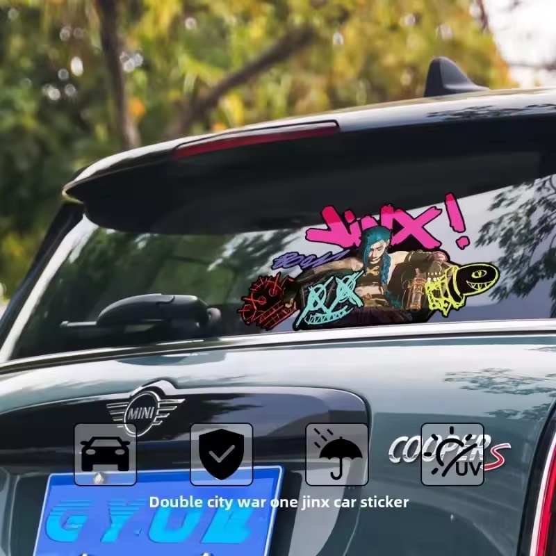 Arcane Jinx Graffiti Reflektie – Car Accessories Window Bewertung und Preis