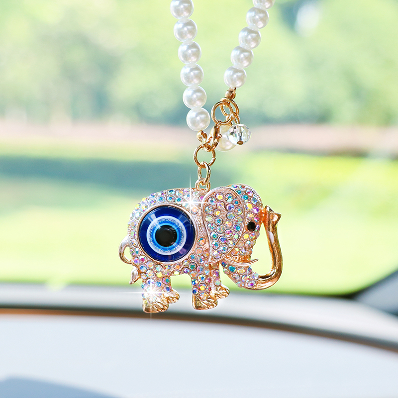 Kreativer Strass-Elefant-Auto- – Car Accessories Evil Eye Bewertung und Preis