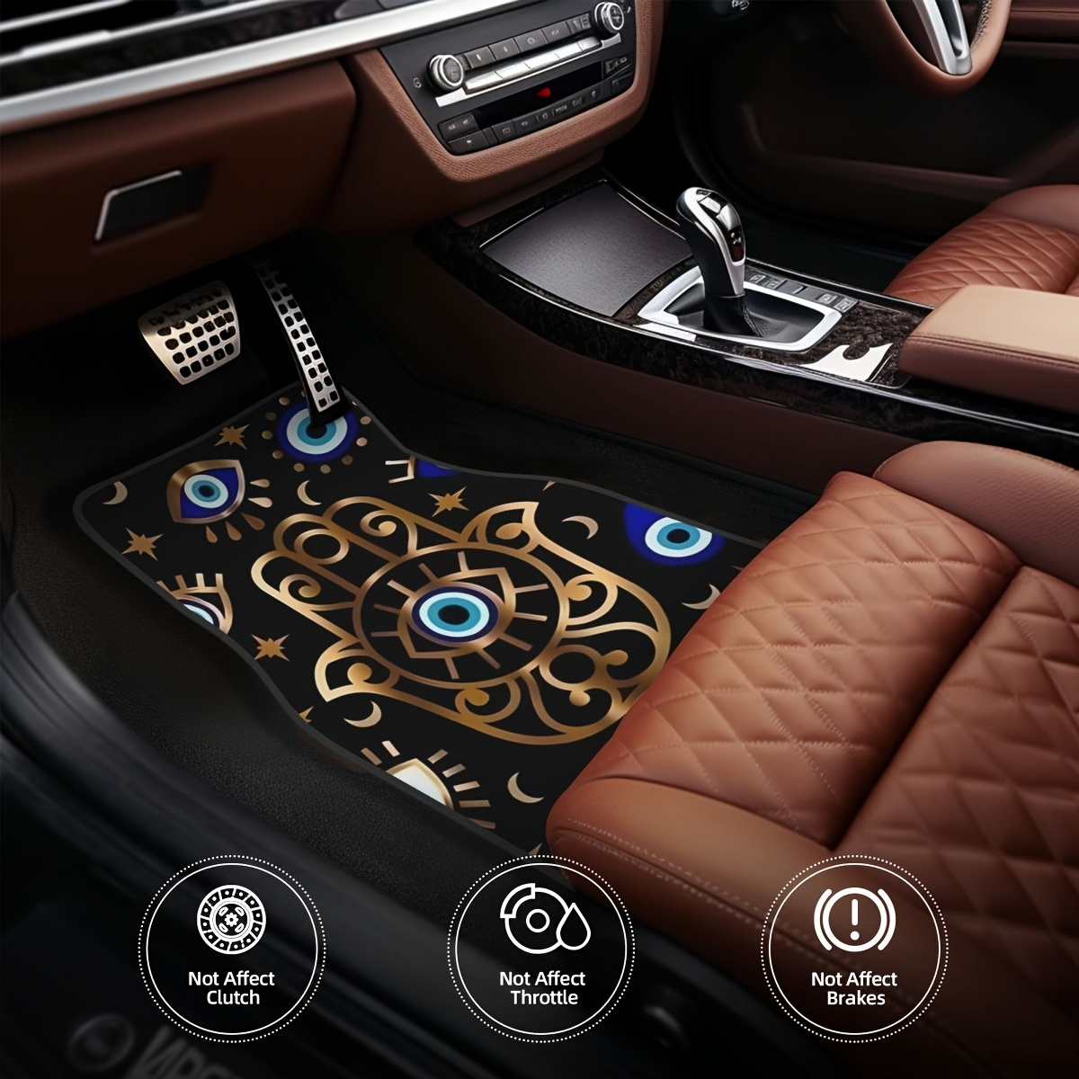 4-teiliges Set Autofußmatten m – Car Accessories Evil Eye Bewertung und Preis