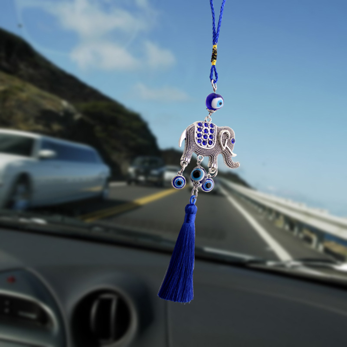 Blau mit Saugnapf verziert, pe – Car Accessories Evil Eye Bewertung und Preis