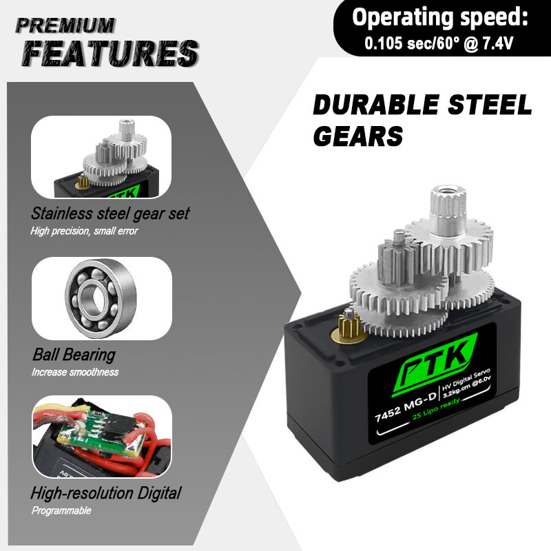 PTK 7452 MG-D 9g Digital Servo – D.A.D Car Accessories Bewertung und Preis